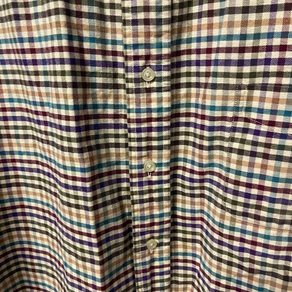 Cremieux Shirt 4XT Plaid Long Sleeve Cotton Button Down Collar Button Up - Picture 5 of 12